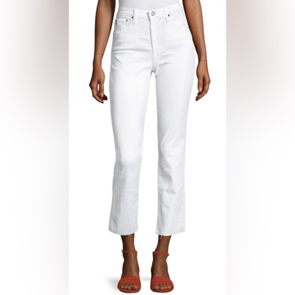 AG white Isabelle straight jeans